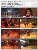 Клип Survivor - Eye Of The Tiger (Live) (HD 720p) (2010)