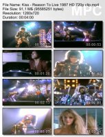 Клип Kiss - Reason To Live HD 720p (1987)