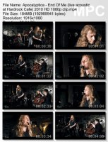 Клип Apocalyptica - End Of Me (live acoustic at Hardrock Cafe) HD 1080p (2010)