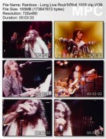 Клип Rainbow - Long Live Rock\'N\'Roll (1978)