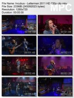 Клип Incubus - Letterman HD 720p (2011)