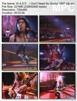 Клип W.A.S.P. - I Don\\\'t Need No Doctor (1987)