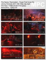 Клип Rammstein - Feuer Frei! (Live On Jimmy Kimmel) HD 720p (2011)