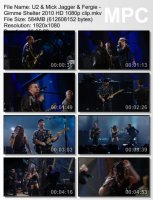 Клип U2 & Mick Jagger & Fergie - Gimme Shelter HD 1080p (2010)